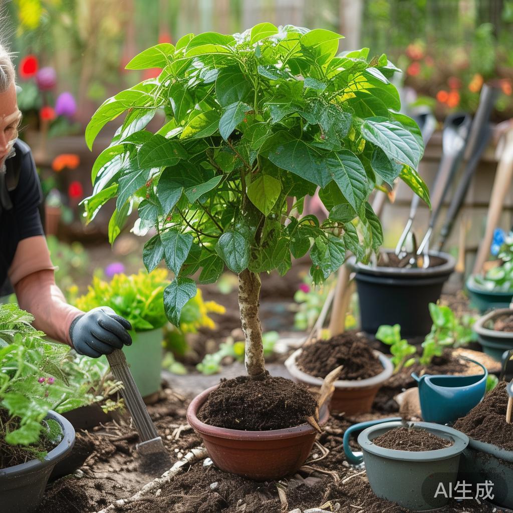 发财树换盆指南,让你的财富之树茁壮成长 发财树换盆指南,让你的财富之树茁壮成长