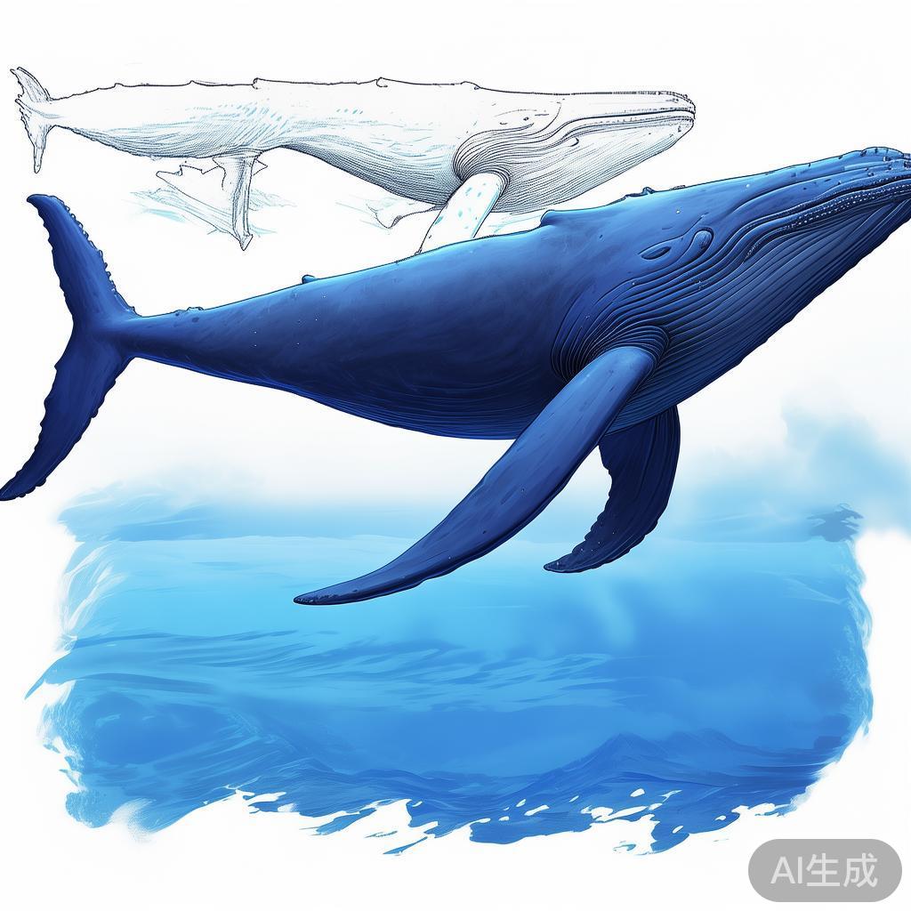 如何画出一只漂亮又生动的蓝鲸?——从观察到上色的完整教程 如何画出一只漂亮又生动的蓝鲸?——从观察到上色的完整教程