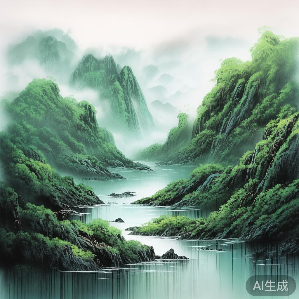 墨染青山，如何欣赏这幅流动的山水诗